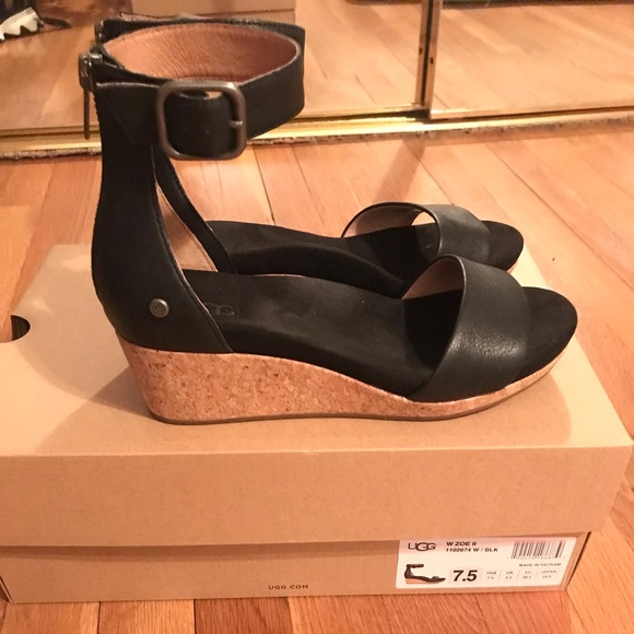 NOT FOR SALE.  UGG Black sandals - Picture 1 of 3